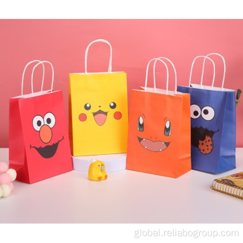 Gift Kraft Paper Bag with Handles Tote fashion kraft paper bags with handles Manufactory